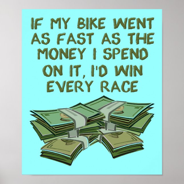 Motorrad-Racing Funny Poster-Zeichen Poster (Vorne)