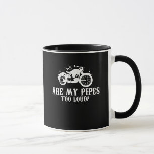 Motorrad-Radfahrer sind meine lauten Rohre zu Tasse