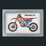 Motorrad Rechteckige Gürtelschnalle<br><div class="desc">Mit diesem lustigen Dreck Bike geht's los.</div>