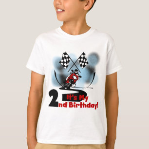 Motorrad-Rennen 2. Geburtstag Tshirts und Geschenk