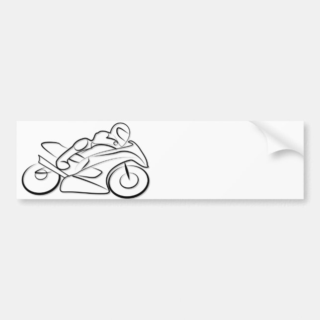 Motorrad Rennen fahren Autoaufkleber (Vorne)