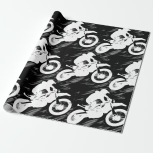 Motorrad-Rennen in Motocross Geschenkpapier