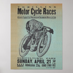 Motorrad-Rennposter Poster