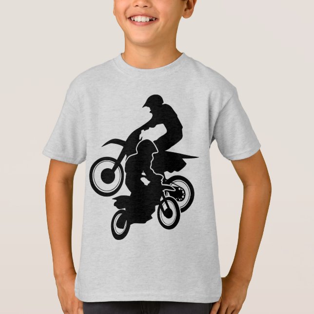 Motorrad-Rennrad-Rennfahrer T-Shirt (Vorderseite)