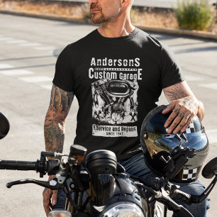 Motorrad-Reparatur Custom Garage T-Shirt