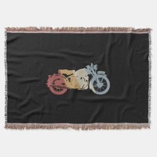 Motorrad Retro-Stil Vintage Decke