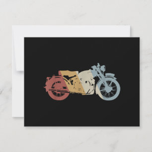 Motorrad Retro-Stil Vintage Feiertagskarte