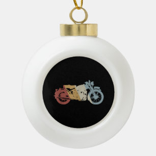 Motorrad Retro-Stil Vintage Keramik Kugel-Ornament