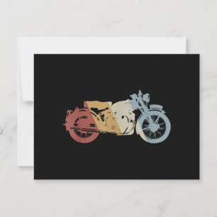 Motorrad Retro-Stil Vintage Postkarte