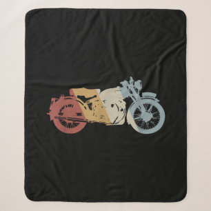 Motorrad Retro-Stil Vintage Sherpadecke