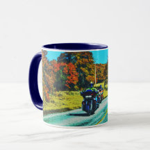 Motorrad-Rider Road Trip Art Tasse