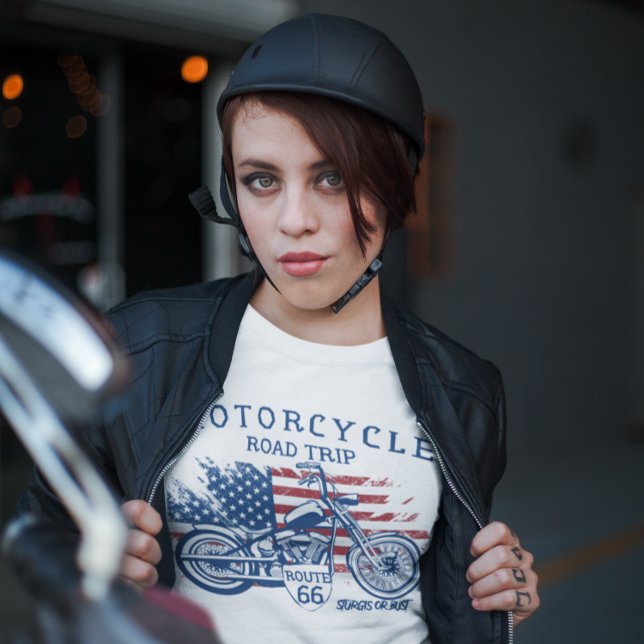 Motorrad-Roadtrip Route 66 Sturgis oder Pleite   T-Shirt (Von Creator hochgeladen)