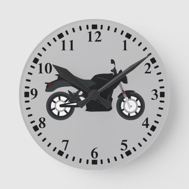 Motorrad Runde Wanduhr (Vorderseite)