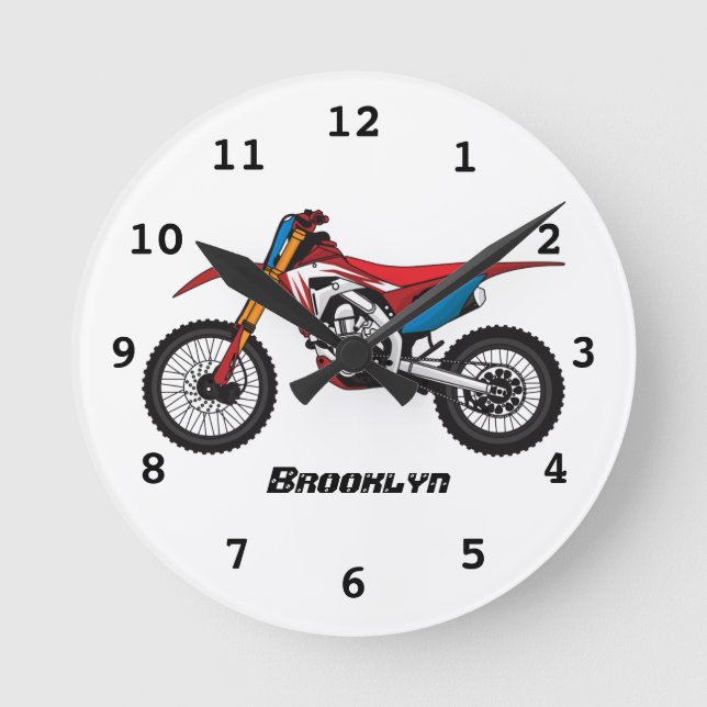 Motorrad Runde Wanduhr (Vorderseite)