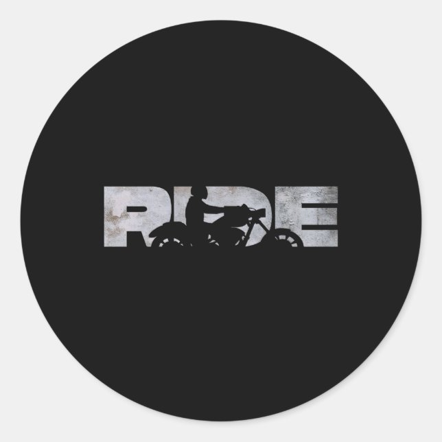 Motorrad Runder Aufkleber (Vorderseite)