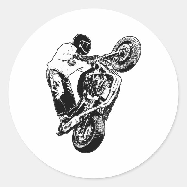 Motorrad Runder Aufkleber (Vorderseite)