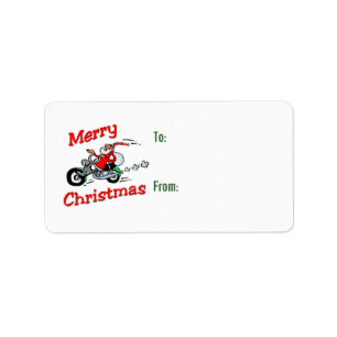 Motorrad-Sankt-Geschenk-Umbauten Adressaufkleber