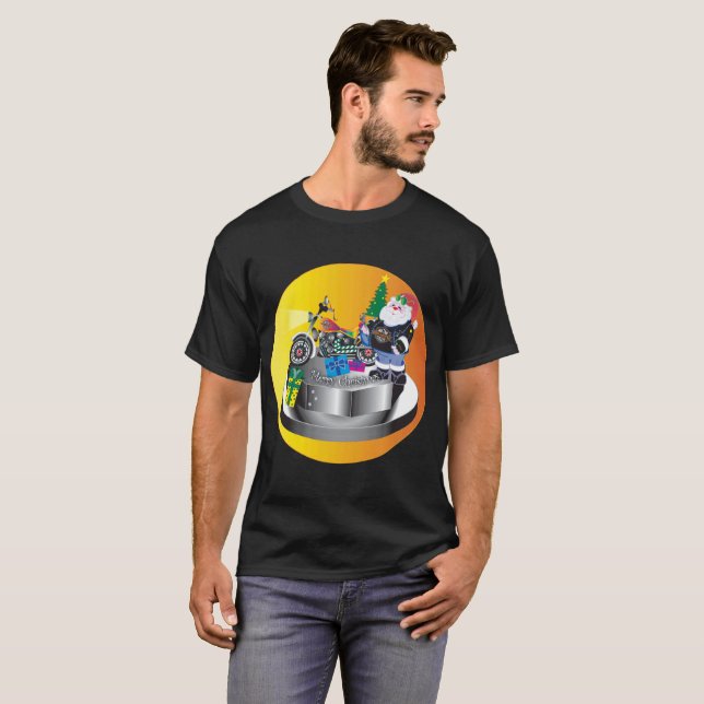 Motorrad Sankt T-Shirt (Vorne ganz)