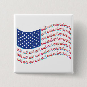 Motorrad-Schattenflagge Button
