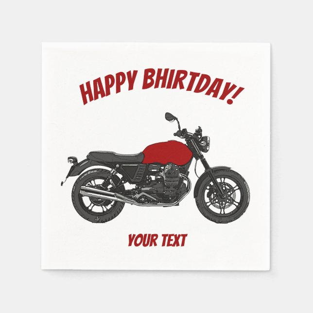 Motorrad Serviette (Vorderseite)