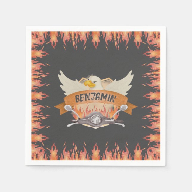 Motorrad Serviette (Vorderseite)