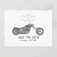 Motorrad & Silberherzen Biker Save The Date