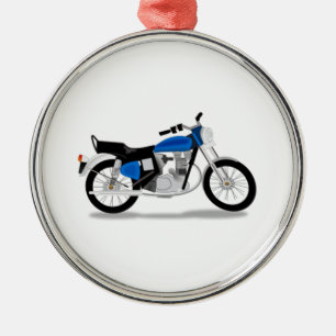 Motorrad Silbernes Ornament
