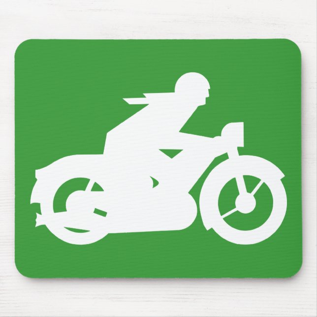 Motorrad-Silhouette Mousepad (Vorne)