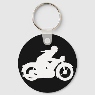 Motorrad-Silhouette Schlüsselanhänger