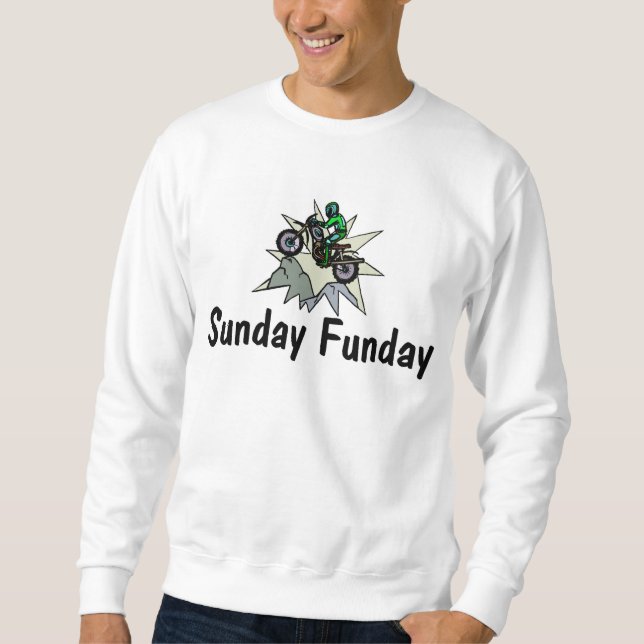 Motorrad Sonntags Funday Sweatshirt (Vorderseite)