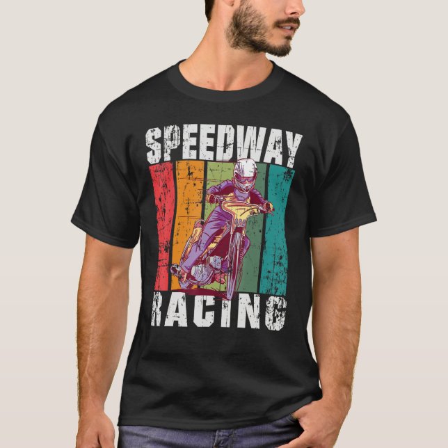 Motorrad-Speedway-Rennen Flat Track T-Shirt (Vorderseite)