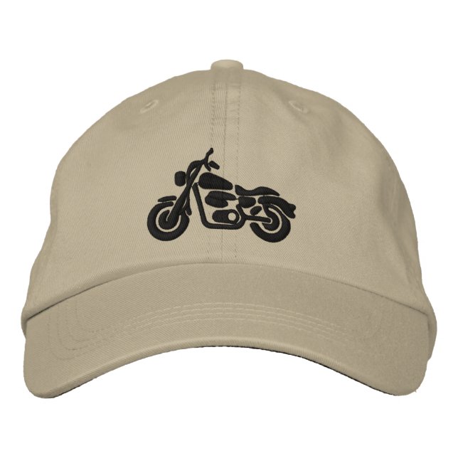 Motorrad-Stickerei Bestickte Baseballkappe (Vorderseite)