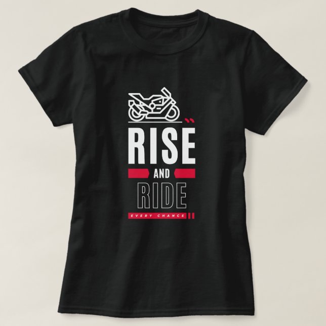 Motorrad-T - Shirt für den T - Shirt Rise und Ride (Design vorne)