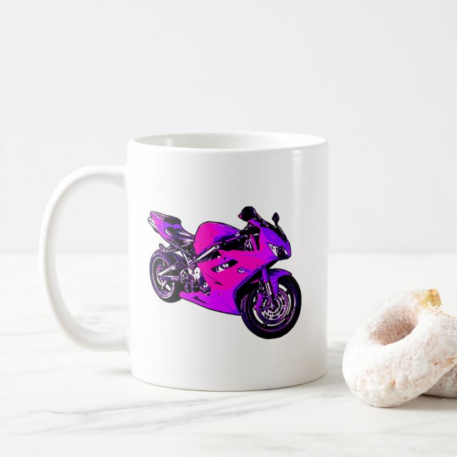 Motorrad-Tasse Kaffeetasse (Mit Donut)