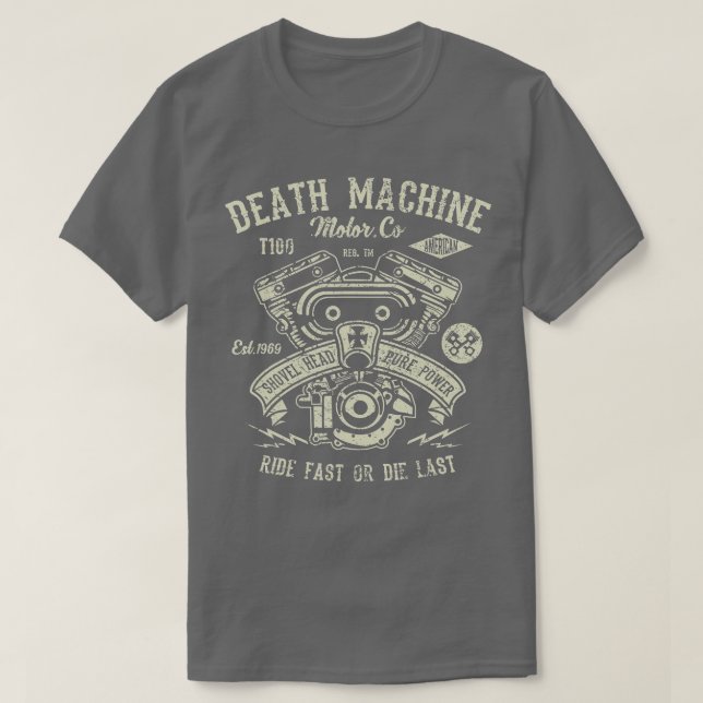 Motorrad-Totmaschine Motor Co T-Shirt (Design vorne)