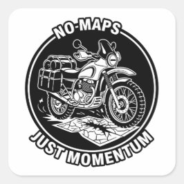 Motorrad-Touring-Freiheits-Mentalität Quadratischer Aufkleber