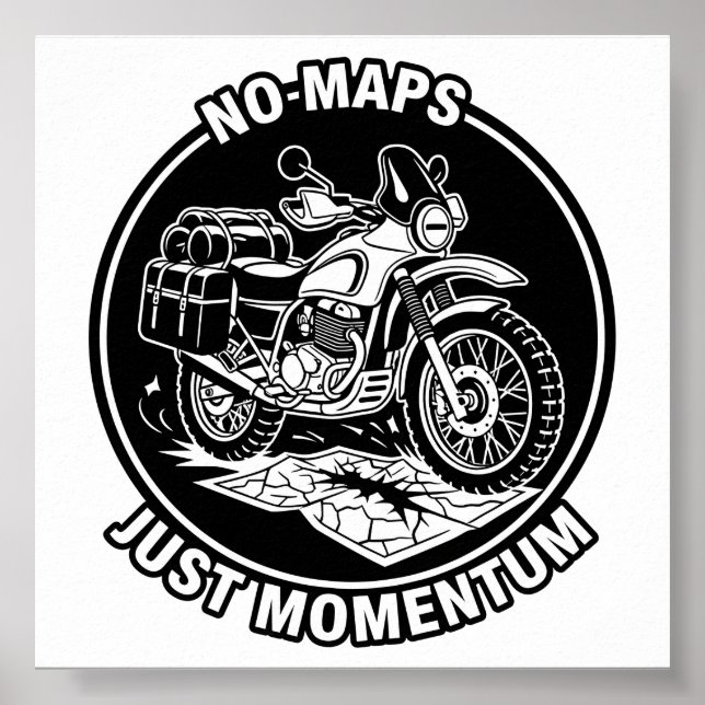 Motorrad-Touring-Freiheitsmentalität Poster (Vorne)