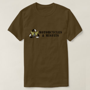 Motorrad-u. Nichtpassen-Armee-Grün T-Shirt