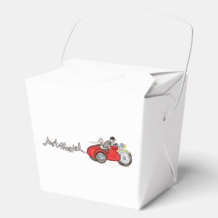 Motorrad und Beiwagen Braut und Bräutigam Hochzeit Geschenkschachtel
