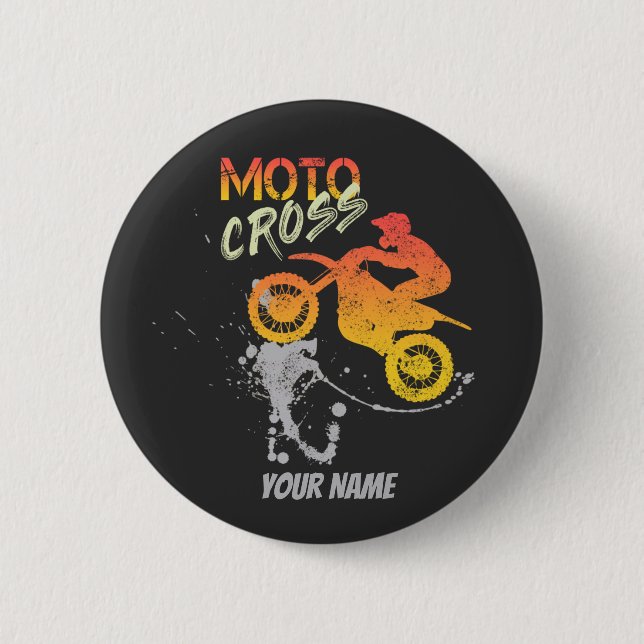Motorrad- und Motorradfahrer Button (Vorderseite)