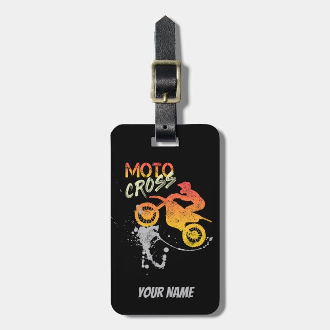 Motorrad- und Motorradfahrer Gepäckanhänger (Vorderseite vertikal)