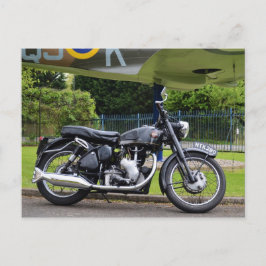Motorrad und Spitfire Postkarte