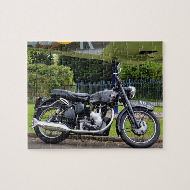 Motorrad und Spitfire Puzzle (Horizontal)