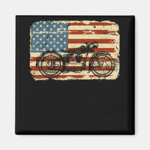 Motorrad USA Flag patriotisch Vintag 4. Juli Magnet