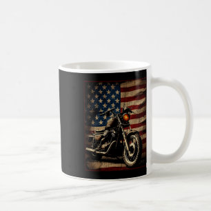 Motorrad USA-Flagge Retro-Biker Kaffeetasse