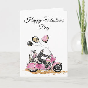 Motorrad Valentinstag Grußkarte für Biker Karte