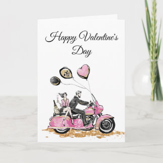 Motorrad Valentinstag Grußkarte für Biker Karte