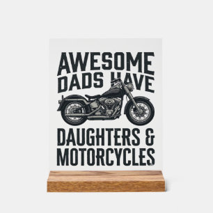 Motorrad-Vater-Töchter-Zitat Vintage-Vektor-Desi Acrylschild