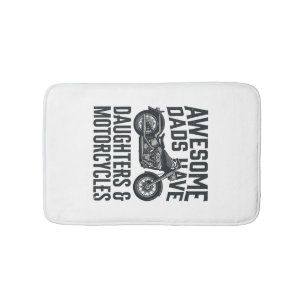 Motorrad Vater Töchter Zitat Vintage Vektor Desi Badematte