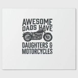 Motorrad Vater Töchter Zitat Vintage Vektor Desi Geschenkpapier